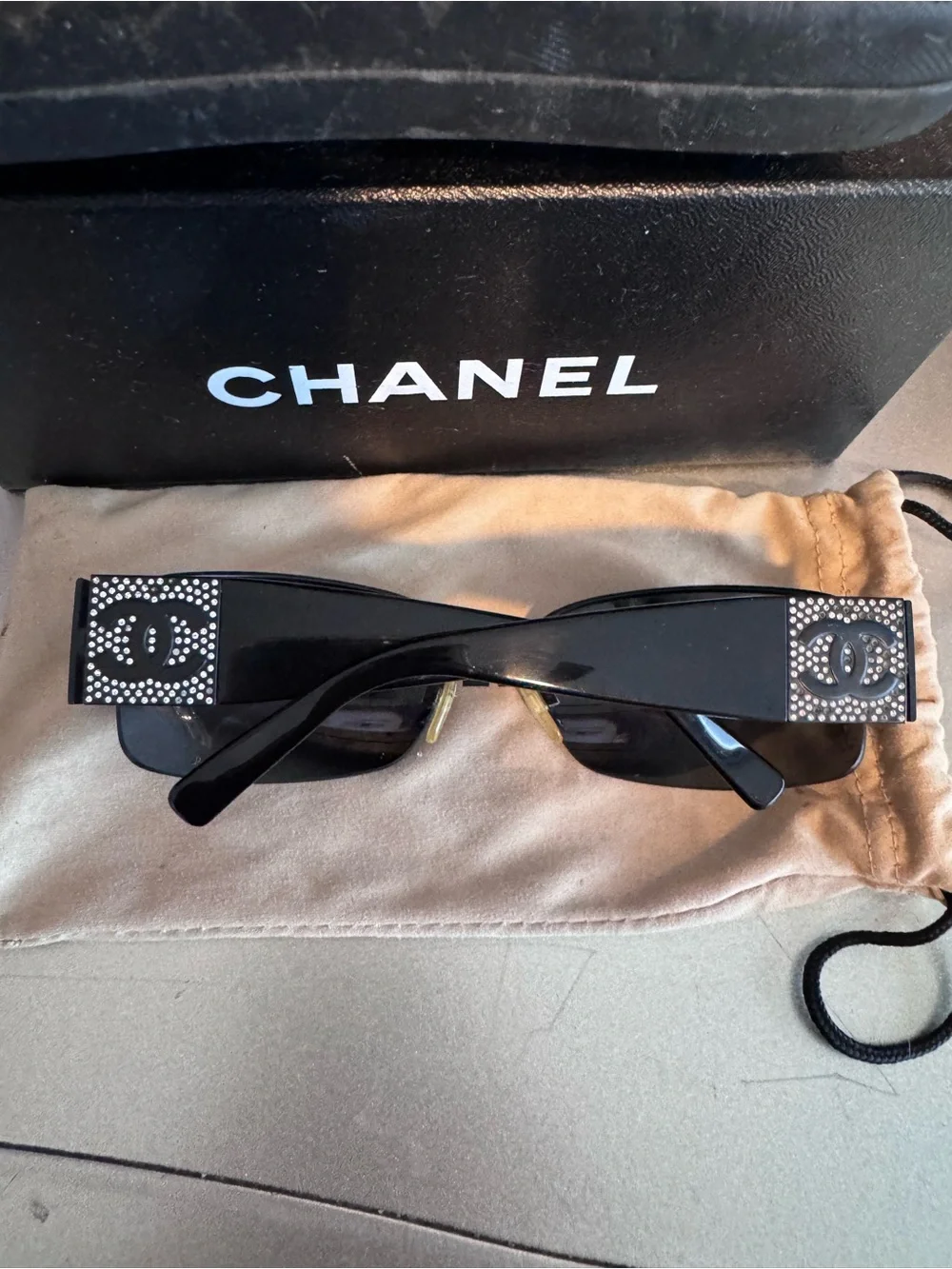 CHANEL 4117-B Vintage Black Sunglasses